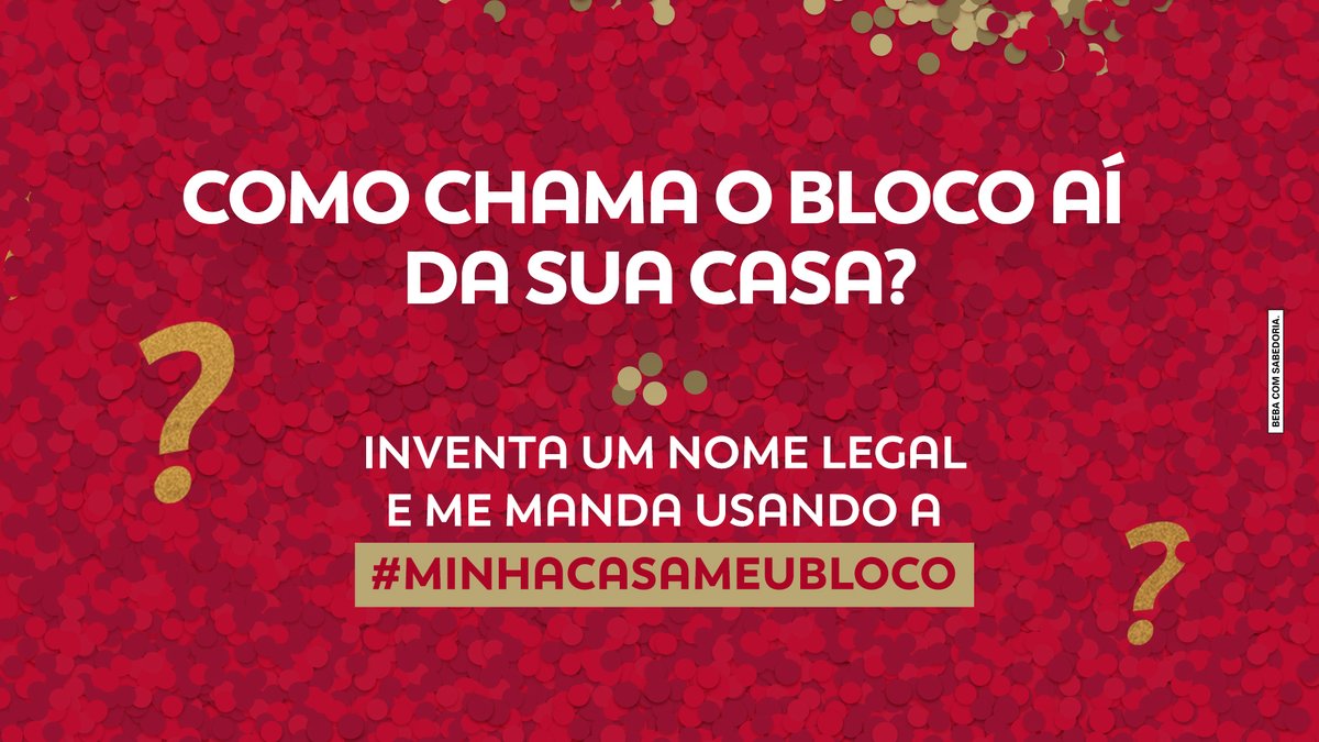 O bloquinho da sua casa vai brilhar. Manda um nome criativo aí que eu reposto os mais divertidos aqui
#MinhaCasaMeuBloco
#PlaylistCarnaVerão https://t.co/aRqxRWmzDp