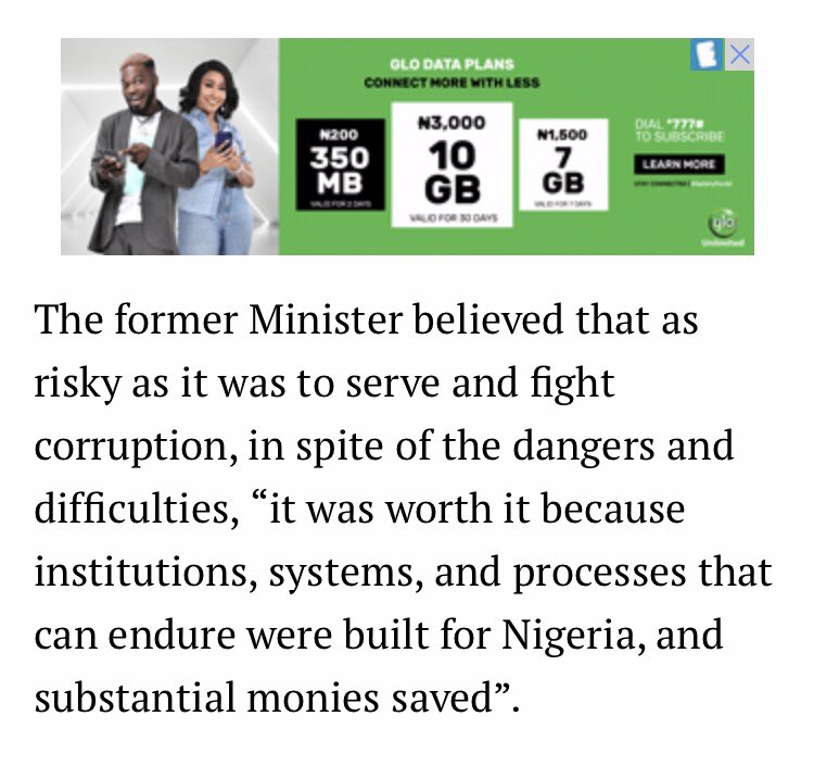 10. Recall her mother was kidnapped?In her book titled “Fighting Corruption is Dangerous,” NOI said & quote; “the reason behind the kidnap was bcos I had a taskforce audit fiscal accounts, & detected fraudulent claims for subsidy payments which I refused to pay.”NOI saw HELL.