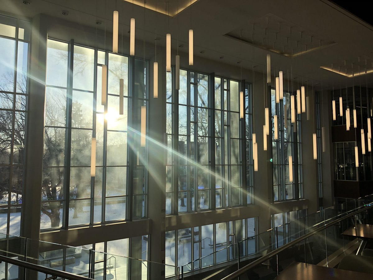 KSUBizDean's tweet photo. It may be -20 outside, but we have sun streaming in through the business building windows this am.  Seems like a long time since we saw the sun. https://t.co/RBMpCJqAZn