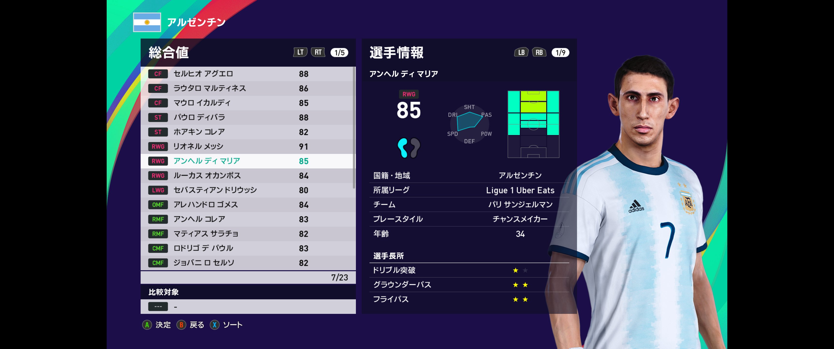 Isashi Che Ma Wei Matsui ウイイレ21マスターリーグ シーズン3 Fifaワールドカップ22グループステージ第1節 日本対アルゼンチン この試合の松井監督のアルゼンチンのスターター 3トップ Rwg ジプシー9st Lwg T Co Lgq9fween4