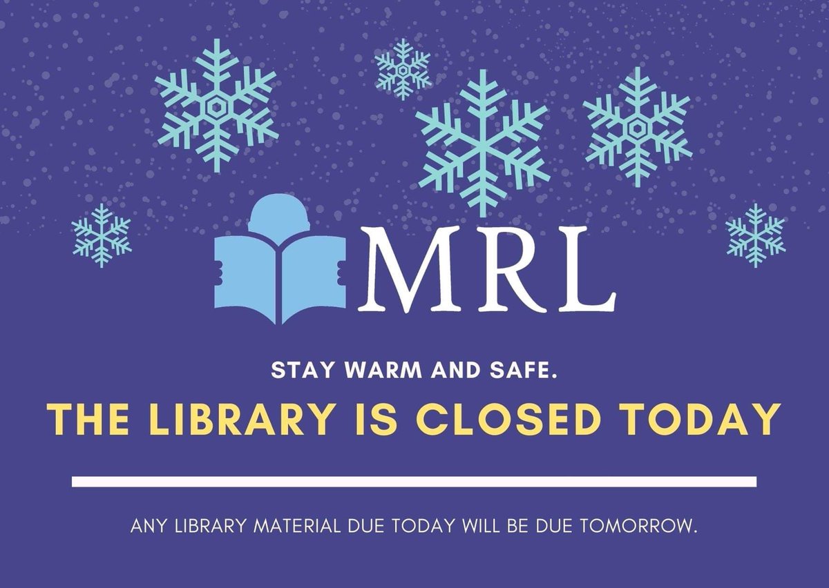 Jenie_MRL's tweet photo. The library is closed today! https://t.co/ItIa8ht311