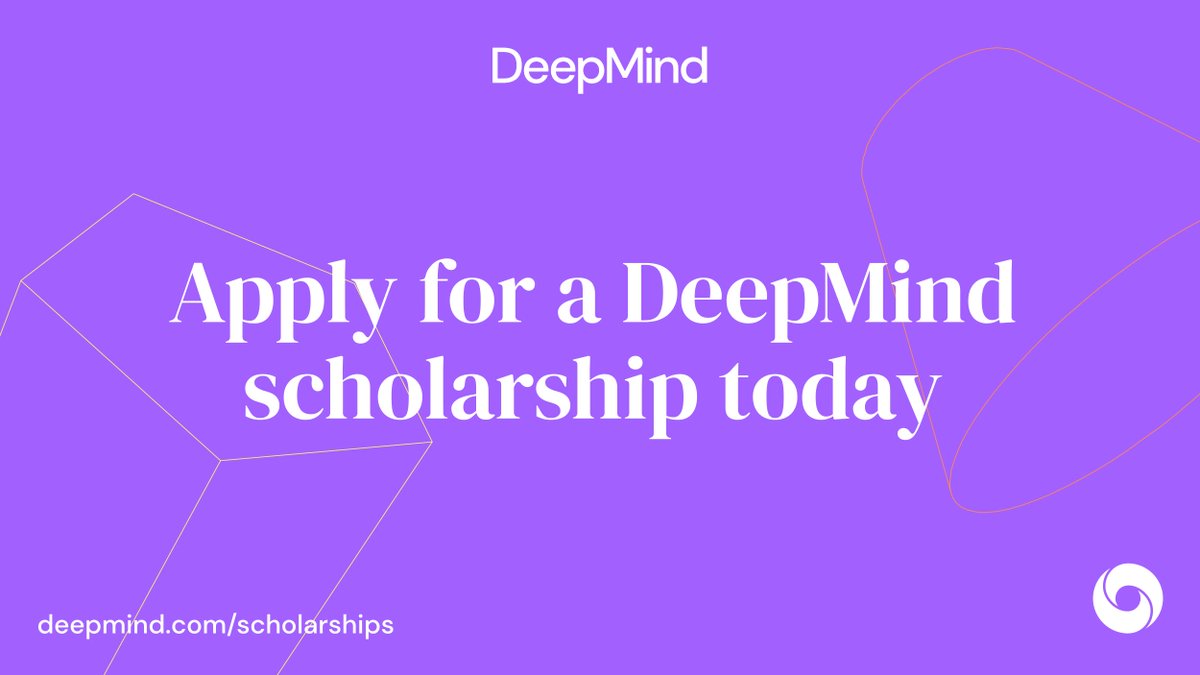 Students in the UK! <a href="/stsucl/">UCL Science and Technology Studies</a>, <a href="/Windsor_Fellows/">Windsor Fellowship</a>, <a href="/ICComputing/">Imperial Computing</a>, <a href="/QMUL/">Queen Mary University of London</a>, <a href="/unibirmingham/">Uni of Birmingham</a> and <a href="/EdinburghUni/">The University of Edinburgh</a> are all currently accepting applications for DeepMind scholarships. 

Find out more about the application process and important deadlines today: dpmd.ai/scholarships