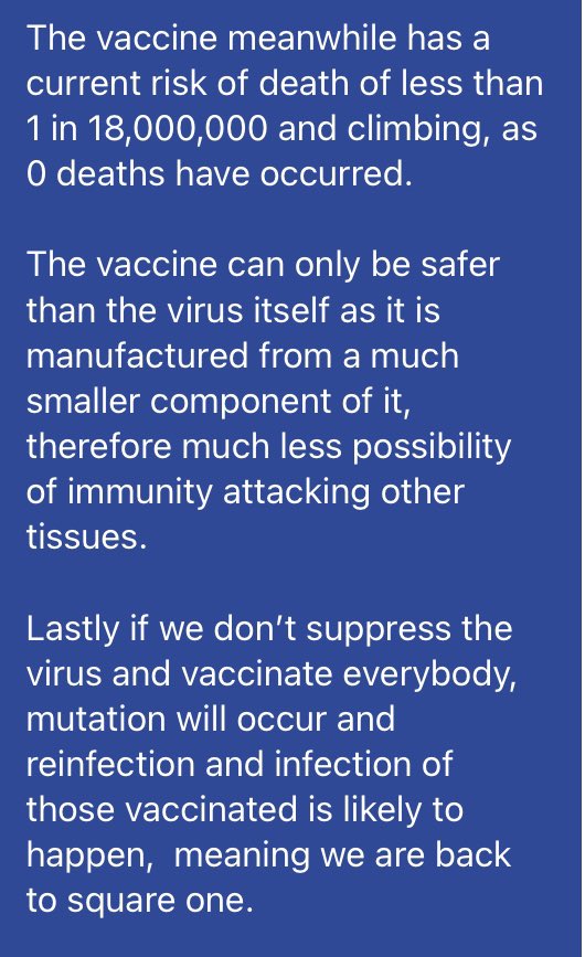 Some public health education going on in the DMs this afternoon: