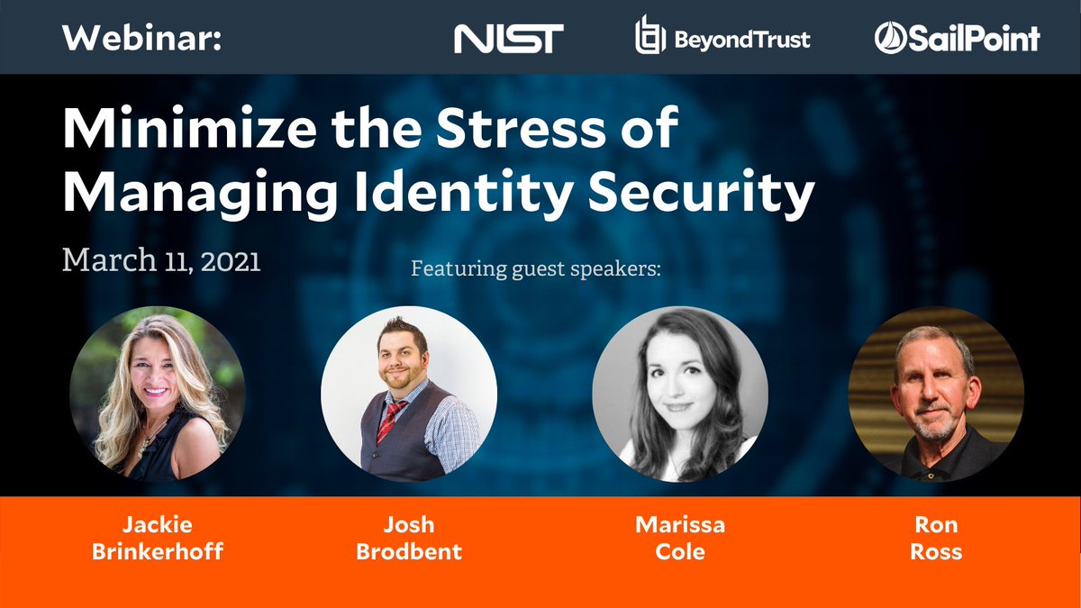 BeyondTrust's tweet photo. MARCH 11: Join @NIST, @SailPoint and BeyondTrust for a virtual event to learn best practices around how to protect Critical Infrastructure with Identity-Centric Security and #PrivilegedAccountManagement.
Register now:
https://t.co/6ruOprZBYe
#cybersecurity #PAM #Cybercrime https://t.co/A5DMJHzpXi