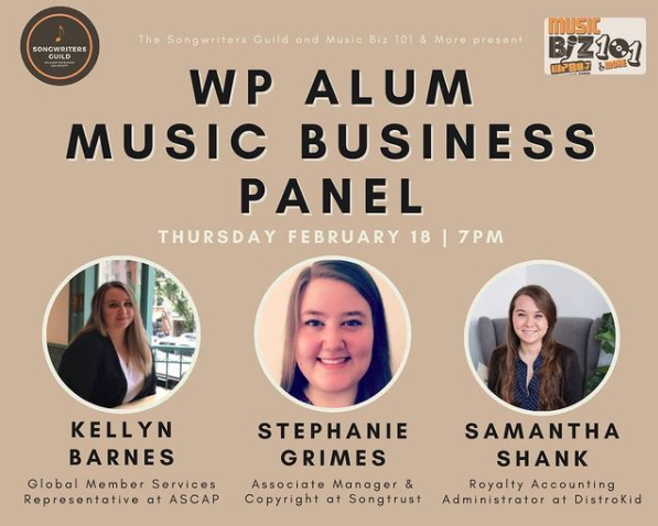 wpunj_edu's tweet photo. Are you interested in the music industry and music publishing? Today's the last day to sign up for this Thursday's #WPAlumni panel, brought to you by @MusicBiz101WP.
Sign up here: https://t.co/I7oGnBnOzn https://t.co/d0ru6tPGRF
