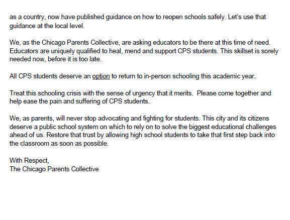 ParentsChicago's tweet image. Lost in all of the fighting these past few weeks have been our high school students. Please share to urge support for in-person learning this academic year