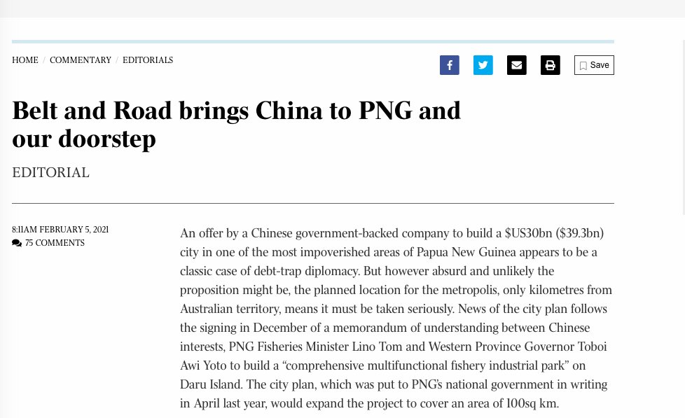 Not establishing any of the facts by itself, at least according to the words in its own "news" report, and relying solely on the secret source that mouth-fed the info,  @australian published an editorial blasting China.who's the mouthpiece here? and for whom?18/
