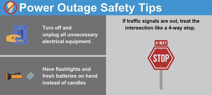 KJoyMc's tweet photo. Please follow these tips to stay safe during power outages: 
 • Stay indoors &amp; away from doors &amp; windows. 
• Do not use gas stoves to heat your home.  
• Close off empty rooms.
• Keep curtains drawn to keep heat within the home 
• Do NOT call 911 to report power outage https://t.co/FTp0fjLl87