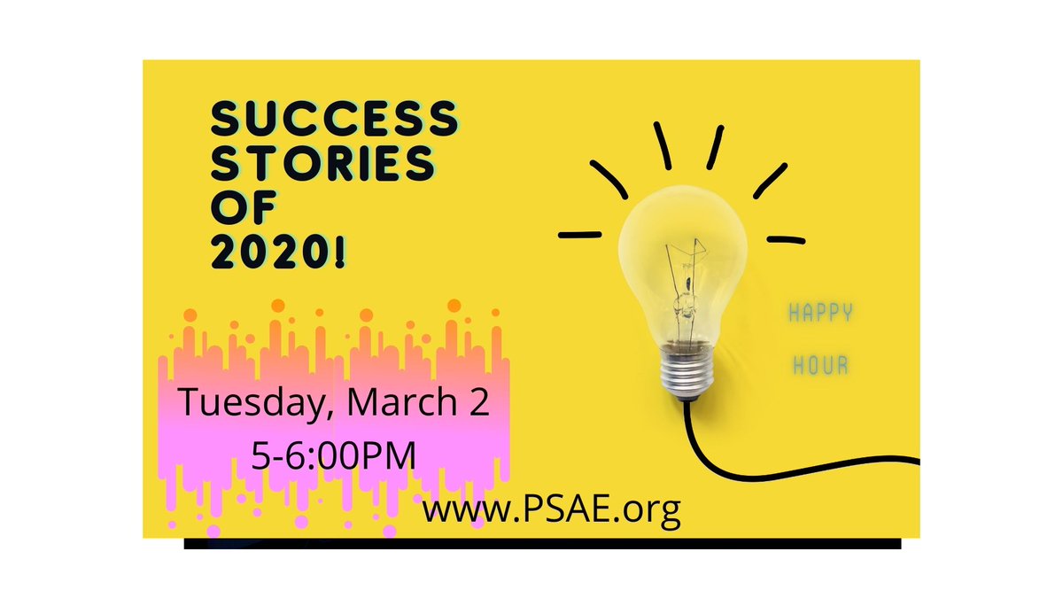 PghSAE's tweet photo. Success Stories of 2020! Three well-seasoned PSAE members will be sharing their success stories and strategies March 2nd at 5PM  https://t.co/ZwtQ4MOGho https://t.co/4dSyHiKLAw