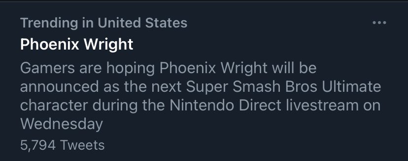 vanilla_mp3's tweet photo. I’M DJDJDJDJ THEY EVEN HAVE A DESCRIPTION FOR WHY PHOENIX WRIGHT IS TRENDING https://t.co/ij2ragycwb