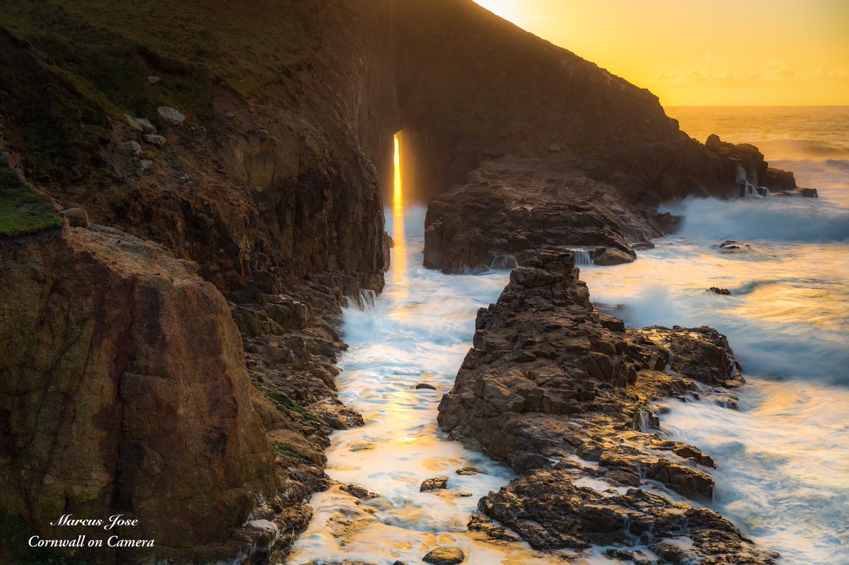 Winter sunset through the Song of the Sea cave at Nanjizal. 
#cornwall #sunset #winter #songofthesea #nanjizal #coast #seascape #landscapephotography #photo #photography #photooftheday #PictureOfTheDay #art #longexposure #sea #thecruelsea #waves #surf #tide #hiddencornwall