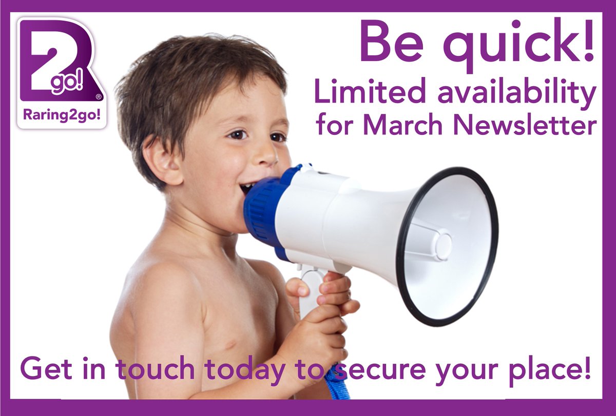 March newsletter deadline approaching. If you're interested be quick, availability is limited. Share your family-friendly message to #Bury &amp; #Bolton families from £50. #GoToGuide #BuryFamilies #BoltonFamilies #Raring2go #GreaterManchester #FamilyFun #Clubs #Classes #Learn #Play