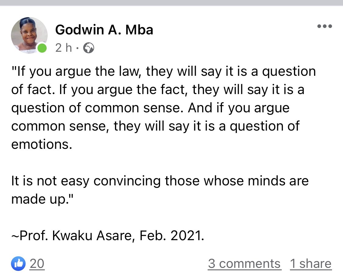 ricword4u's tweet photo. The question is really not whether people’s minds are made up; it’s whether they have a mind of their own to think rationally! #ElectionPetition #BrokenBench https://t.co/jWDbYeNCoF