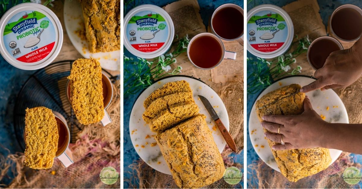 cookiliciousveg's tweet image. AD Try this eggless Orange Yogurt Loaf Cake today! I have substituted @Stonyfield Organic Yogurt for butter &amp;amp; the cake turned out soft, moist, and very delicious! #cookiliciousveg #madewithyogurt #Stonyfield #yogurttotherescue #goodonpurpose cookilicious.com/bakes/orange-c…