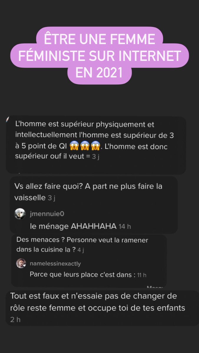 une_tenebreuse's tweet photo. En 2021, être une femme féministe sur internet être comme: https://t.co/v04RCXNvvP