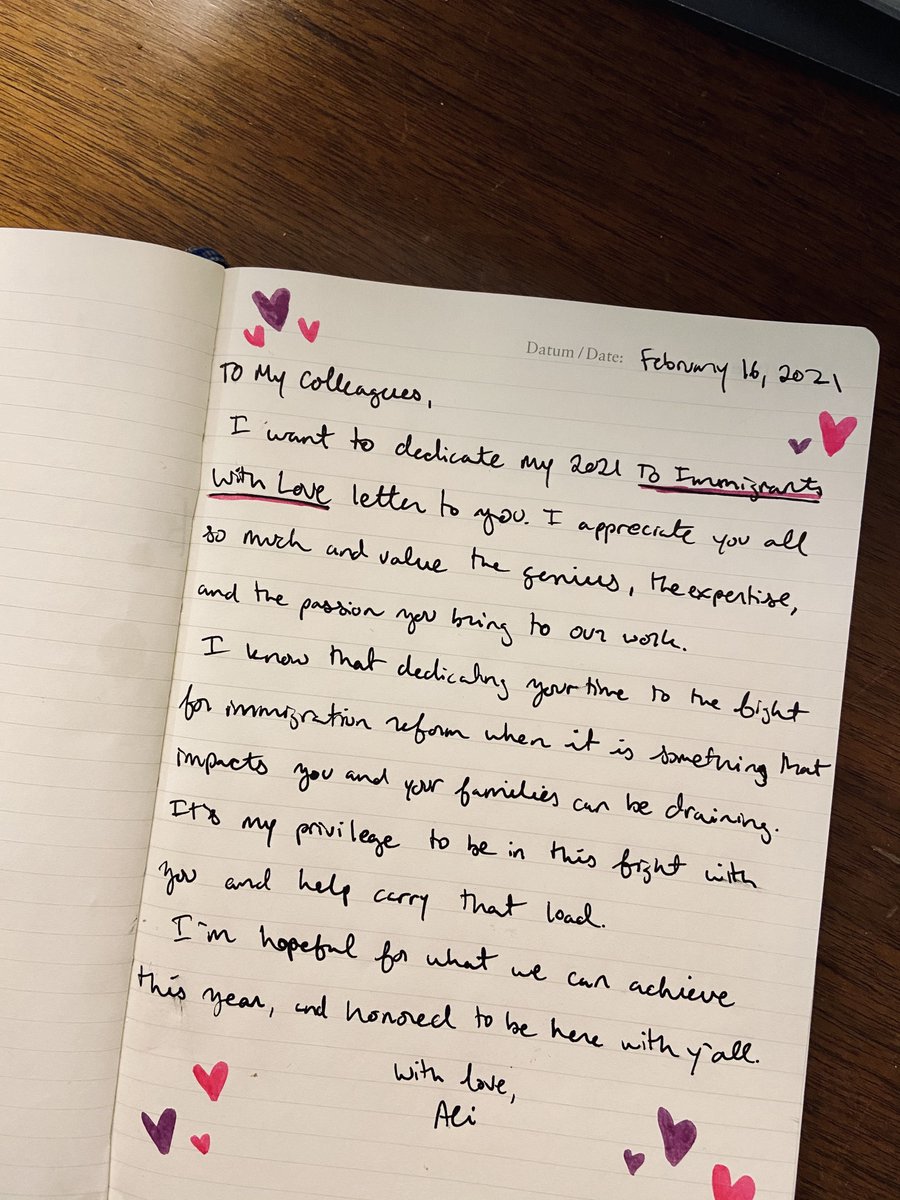 Sending this #ToImmigrantsWithLove letter to my colleagues at @FWDus. I'm honored to work alongside you all, fight for you, and fight with you.💗