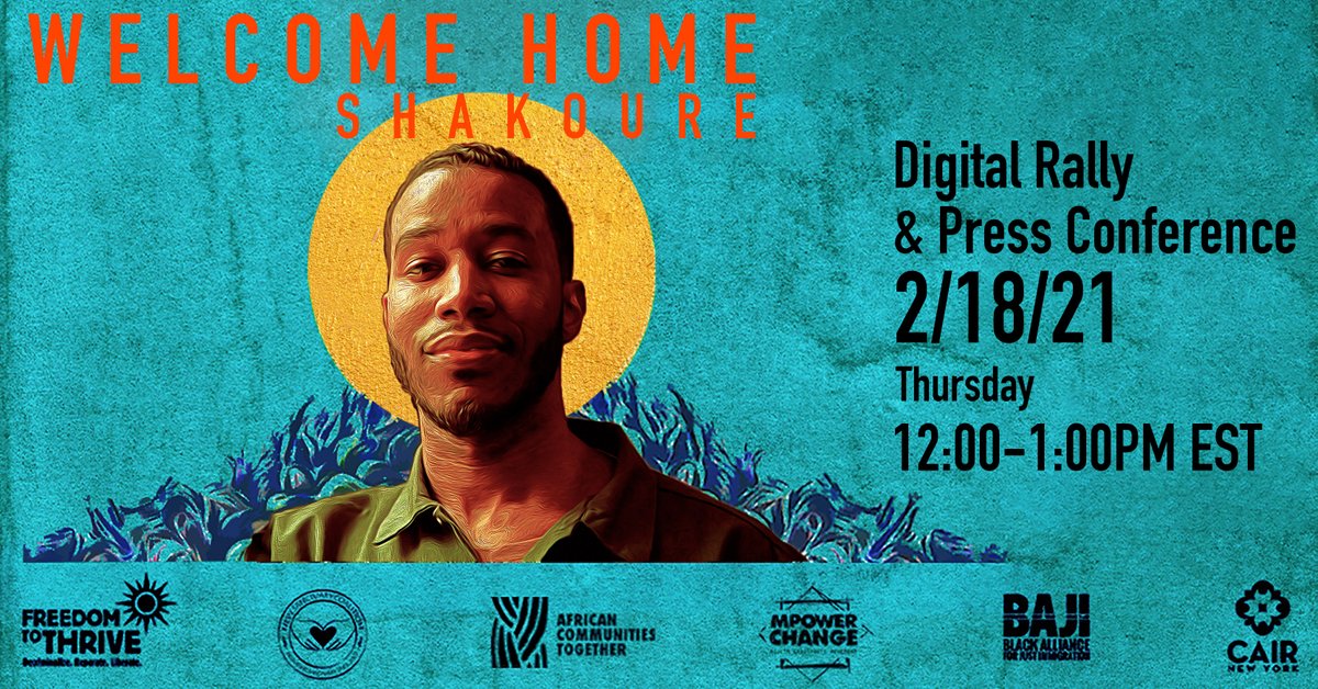 MPower_Change's tweet photo. Shakoure is home! And we're just getting started

Join us to #WelcomeHomeShakoure this Thurs @ 12 PM ET!

Hear from Shakoure, his family, &amp; Ousman Darboe—who was released from the same ICE jail last Sept, &amp; learn about our next steps to #FreeThemAll

RSVP: https://t.co/lTUTcuuT9v https://t.co/Tp5di8HB0q