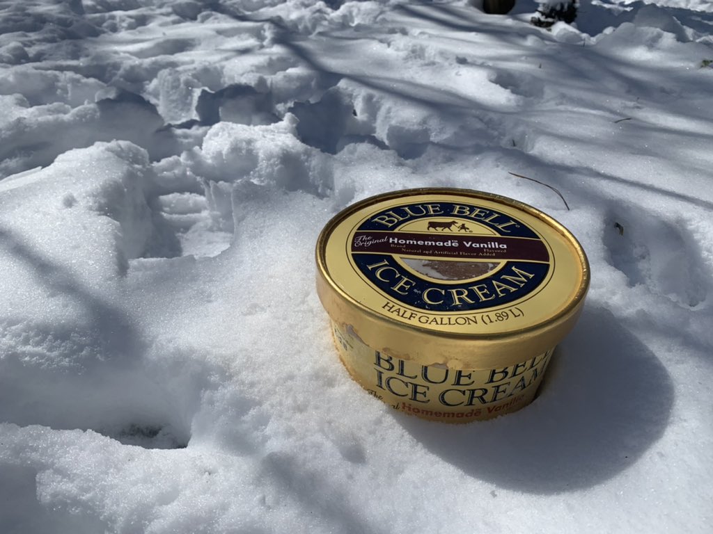 Keeping the ice cream cold.  @ILoveBlueBell