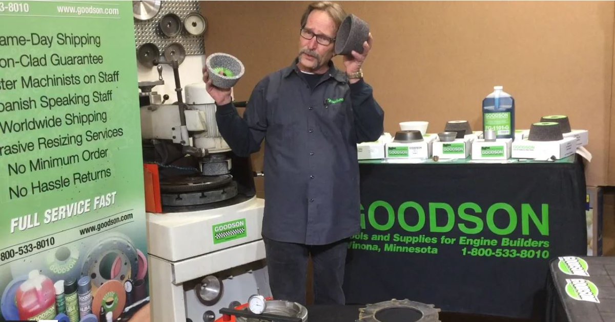 GoodsonTools's tweet photo. Do you grind flywheels? Ever wonder why there are so many options for flywheel grinding stones? Today's episode of Tech Lab Tuesday is all about that. Watch the full video at https://t.co/QkqvO38r1F
#flywheelgrinding #techlabtuesday #enginebuilding https://t.co/kX37Uvkl0X