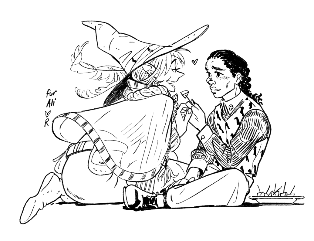 for the amazing @aliwilgus 's birthday last week, I drew them a little cheesy Taakitz ?❤️ 