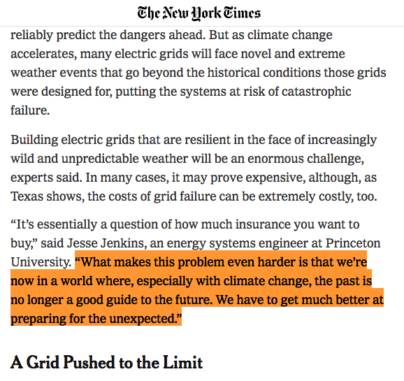 25/ Lucky that Americans elected a president with the most votes in history to quickly pass bills & invest Trillions to make a modern clean grid that doesnt catastrophically fail in 21stC!!  #ClimateChanged,now  #SystemChange.  @emilygrubert  @JesseJenkins  https://twitter.com/MichaelWWara/status/1361758113855016960