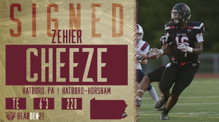 Adding another piece to our Offense‼️ Welcome to the FAMILY Zehier‼️ #BearsEat #BearsCompete #BearDen21 🐻🍽