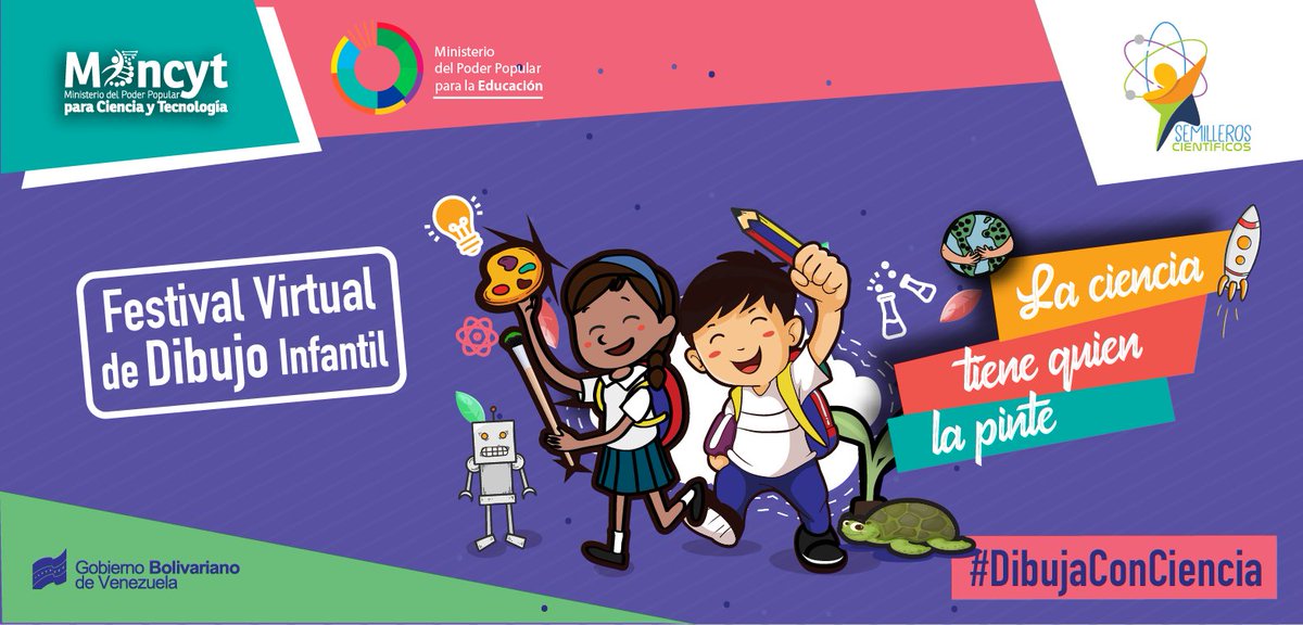 mippci_ven's tweet photo. 𝐏𝐚𝐫𝐭𝐢𝐜𝐢𝐩𝐚!✍️🇻🇪
"La ciencia tiene quien la pinte" 
Para nuestros niños y niñas llega este festival virtual de dibujo, por el Día Internacional de la Mujer y la Niña en la Ciencia
Publica sus obras en las redes, con la etiqueta 👉#DibujaConCiencia
#RecreaciónBiosegura https://t.co/M1609cHvKe