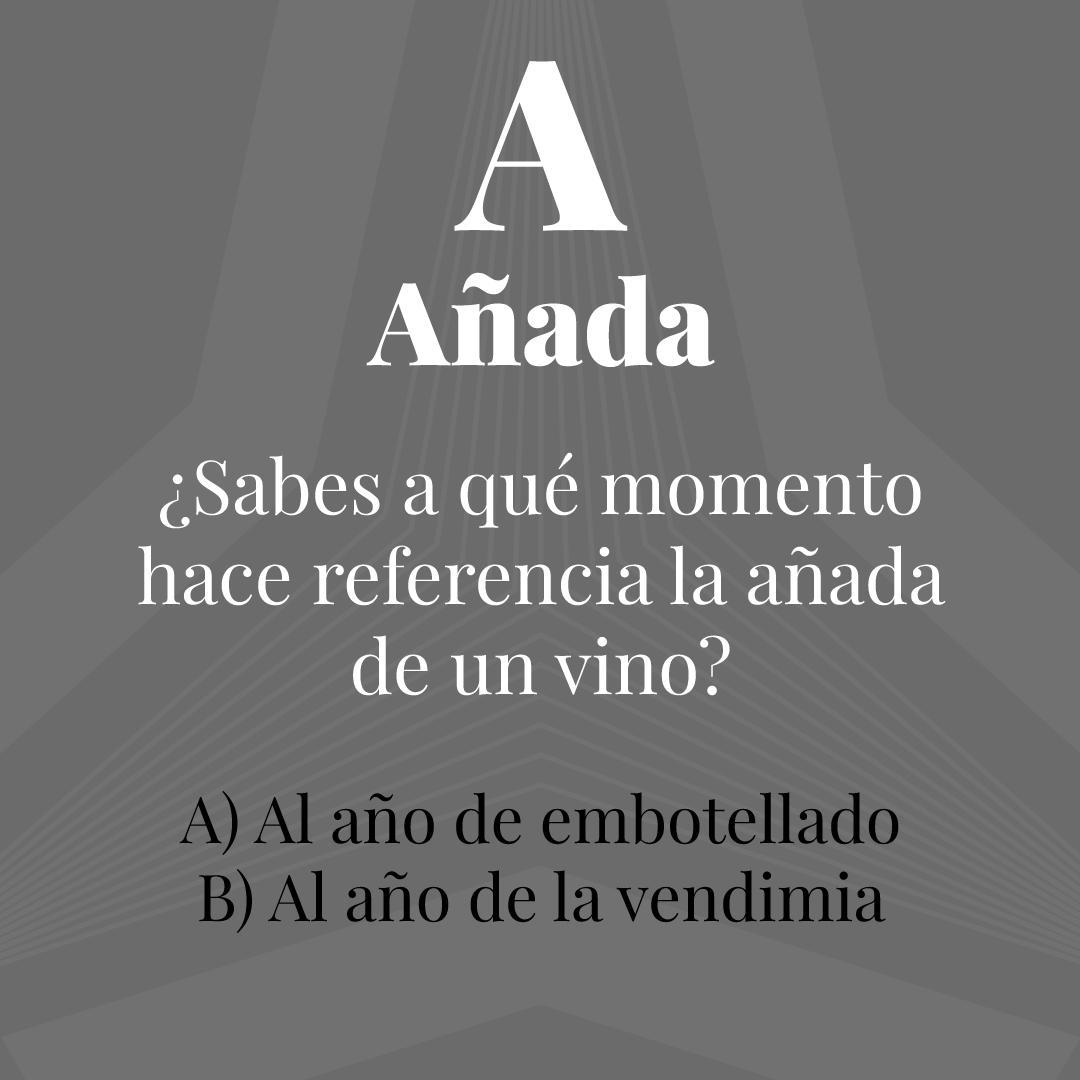 ¿Sabes a qué momento hace referencia la añada de un vino? 
A) Al año de embotellado
B) Al año de la vendimia

Deja tu respuesta en los comentarios. ¡Te leemos!