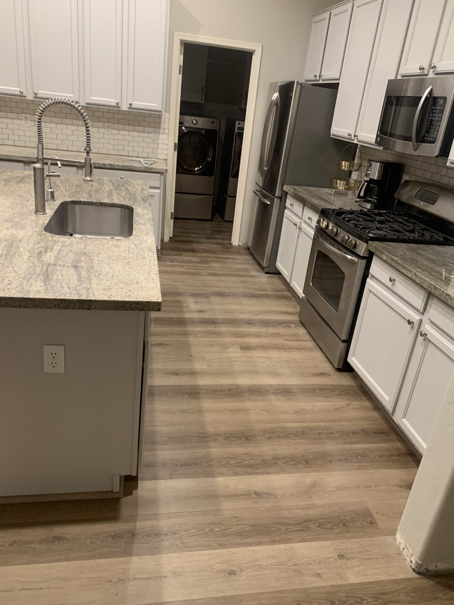 InteriorsNative's tweet image. After finishing some floor prep in this home we installed about 1300 feet of our Paradigm Performer (color: Tawny) Luxury Vinyl in this home in Peoria. The finishing product looks great!