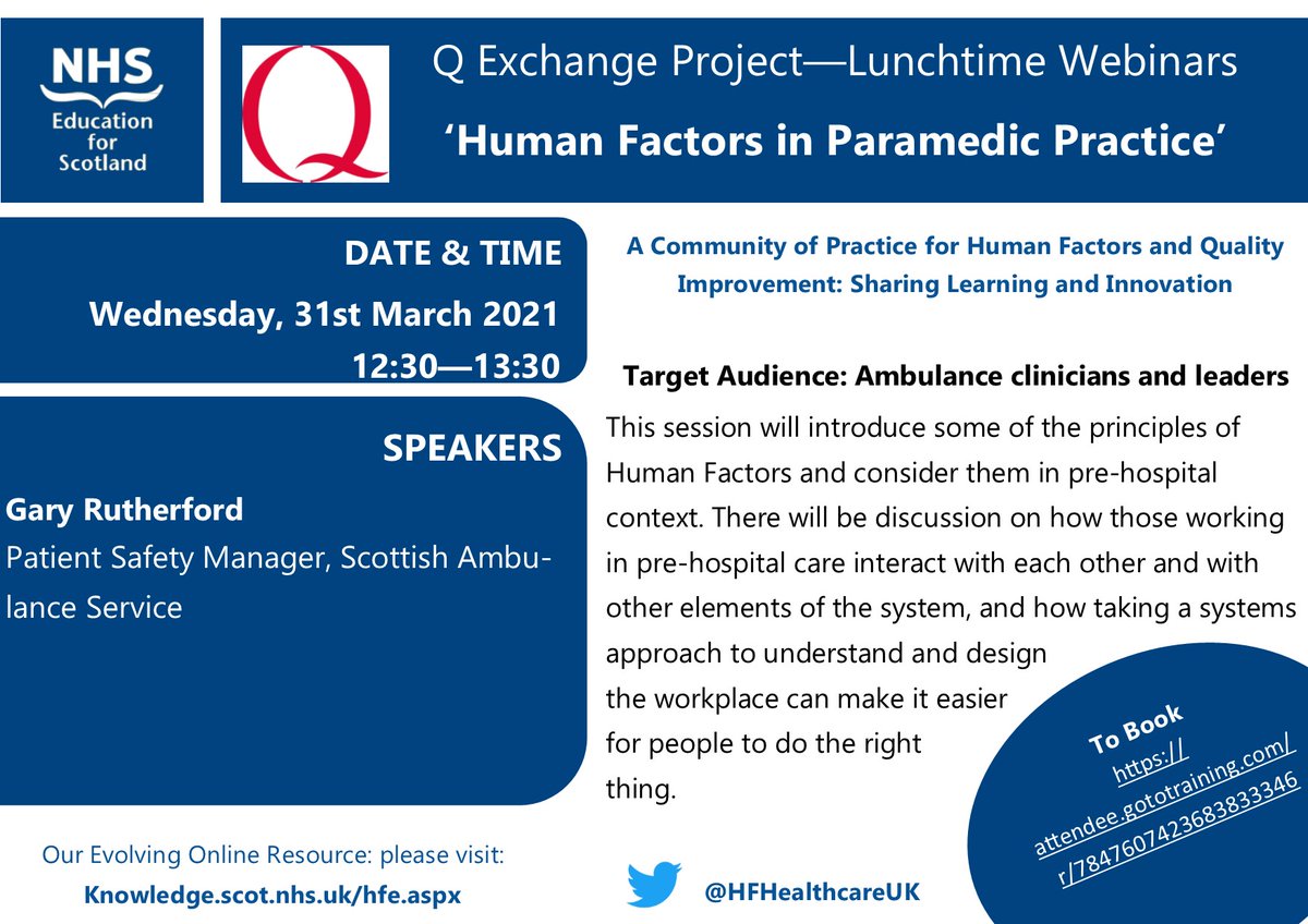 Human Factors for Health & Social Care tweet media