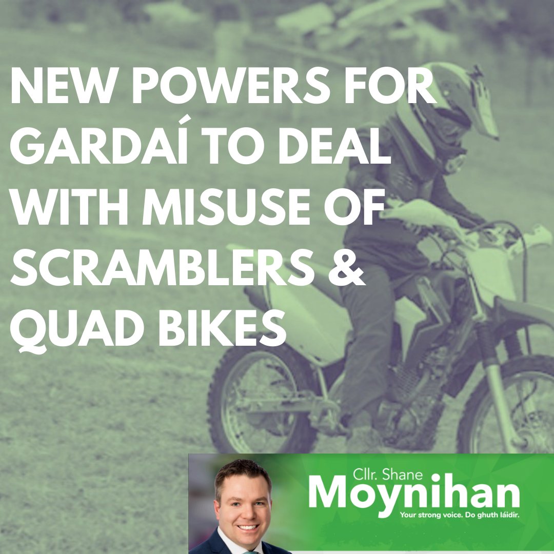 shanemoynihan's tweet photo. Well done @PaulMcauliffe, @JohnLahart and @JamesBrowneTD for seeing this welcome measure over the line (and @curranjohna in the last Dáil) - extra powers for Gardaí to confiscate scramblers where they're used for anti-social behaviour. @fiannafailparty policy delivered! https://t.co/11yMcvuvIn