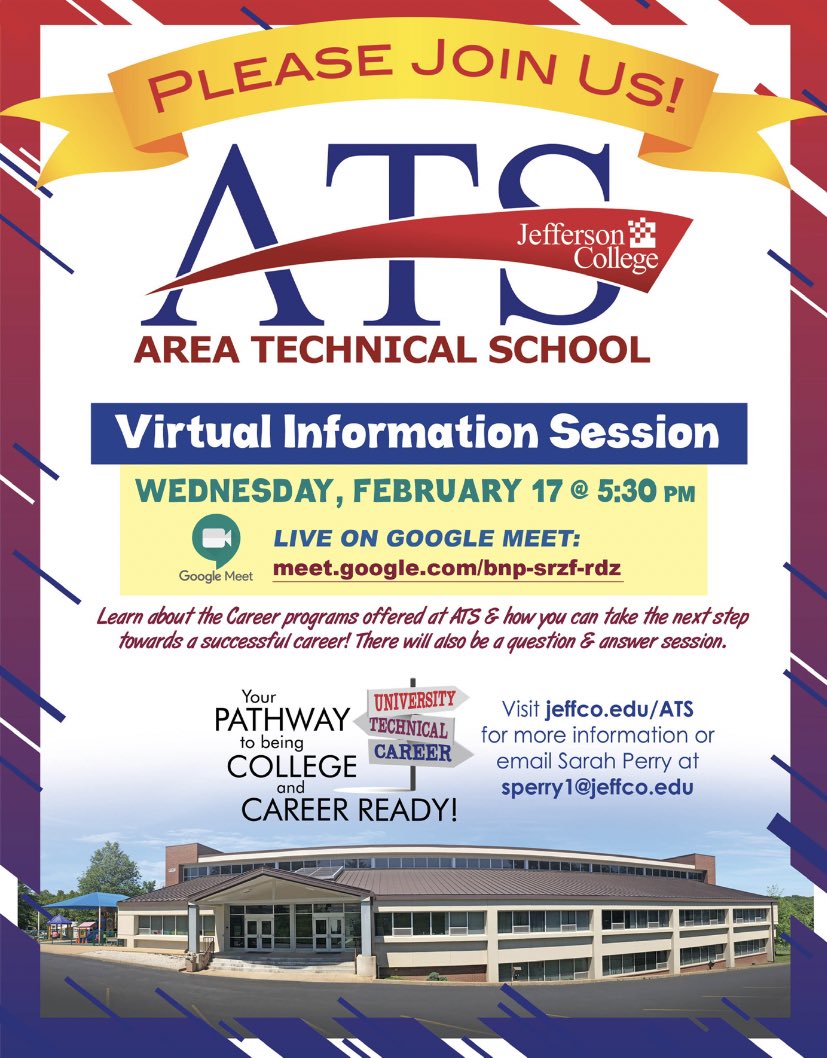 Interested in Technical School? This info session is tomorrow night! Don’t miss out! ❤️