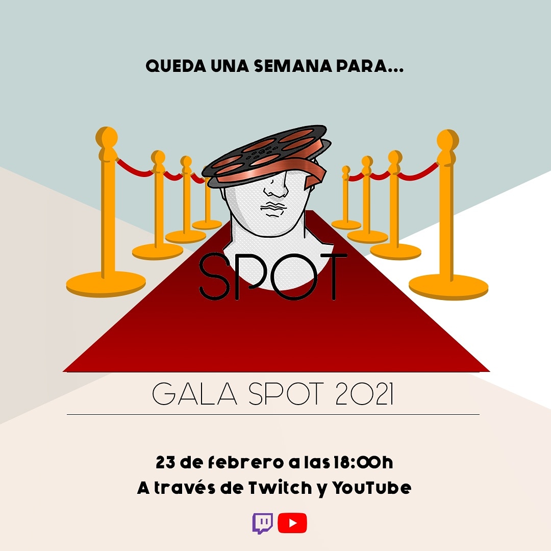 spot_emav's tweet photo. Una semana para conocer a los ganadores de esta VII edición de Spot! Recuerda que podrás seguirnos a través de nuestras cuentas de Twitch y YouTube. Nos vemos en la gala!✨
#SpotisBack https://t.co/O63EE7chKg