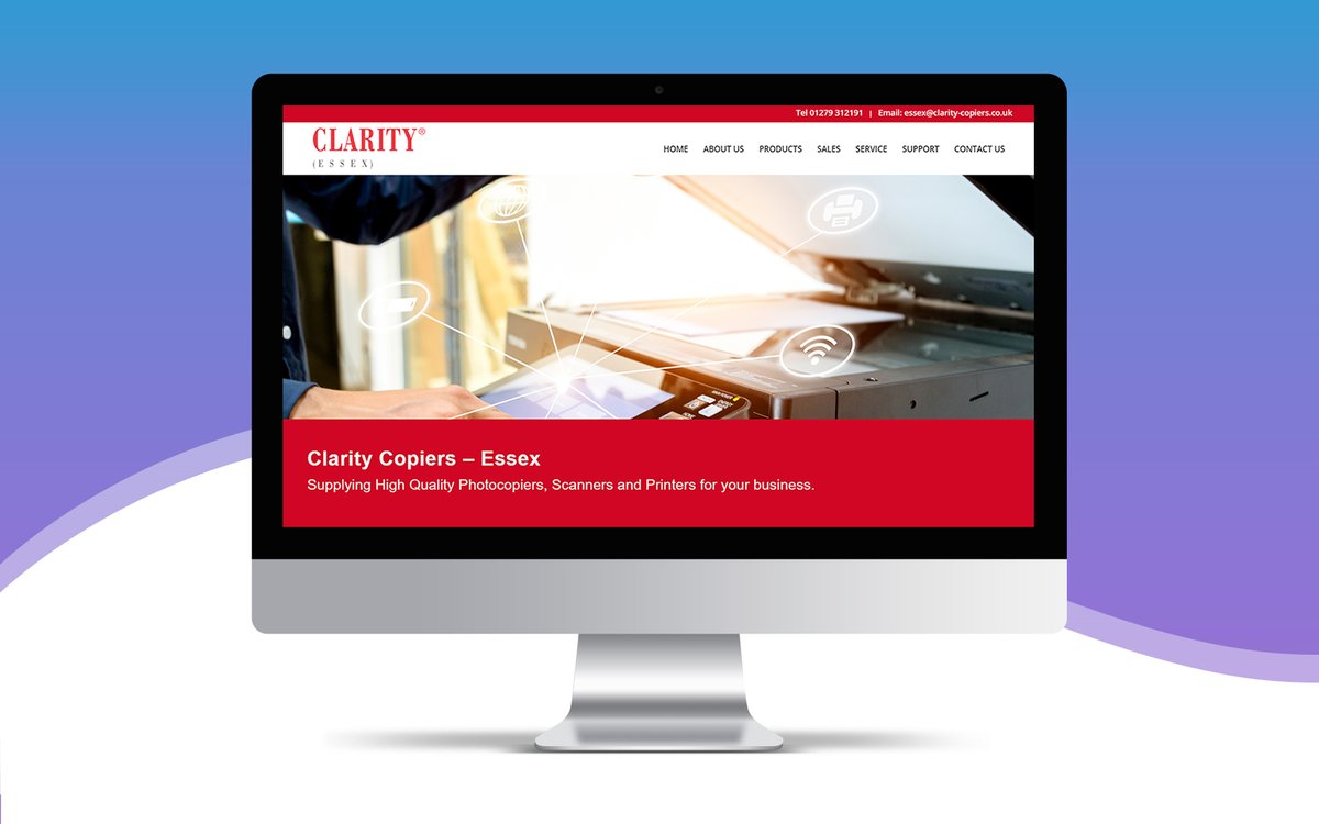 We have been so busy we have yet to announce some of our great new websites which are now live!

A clean branded brochure website for Clarity Copiers Essex. You can view their website here - bit.ly/3qsx0Sv