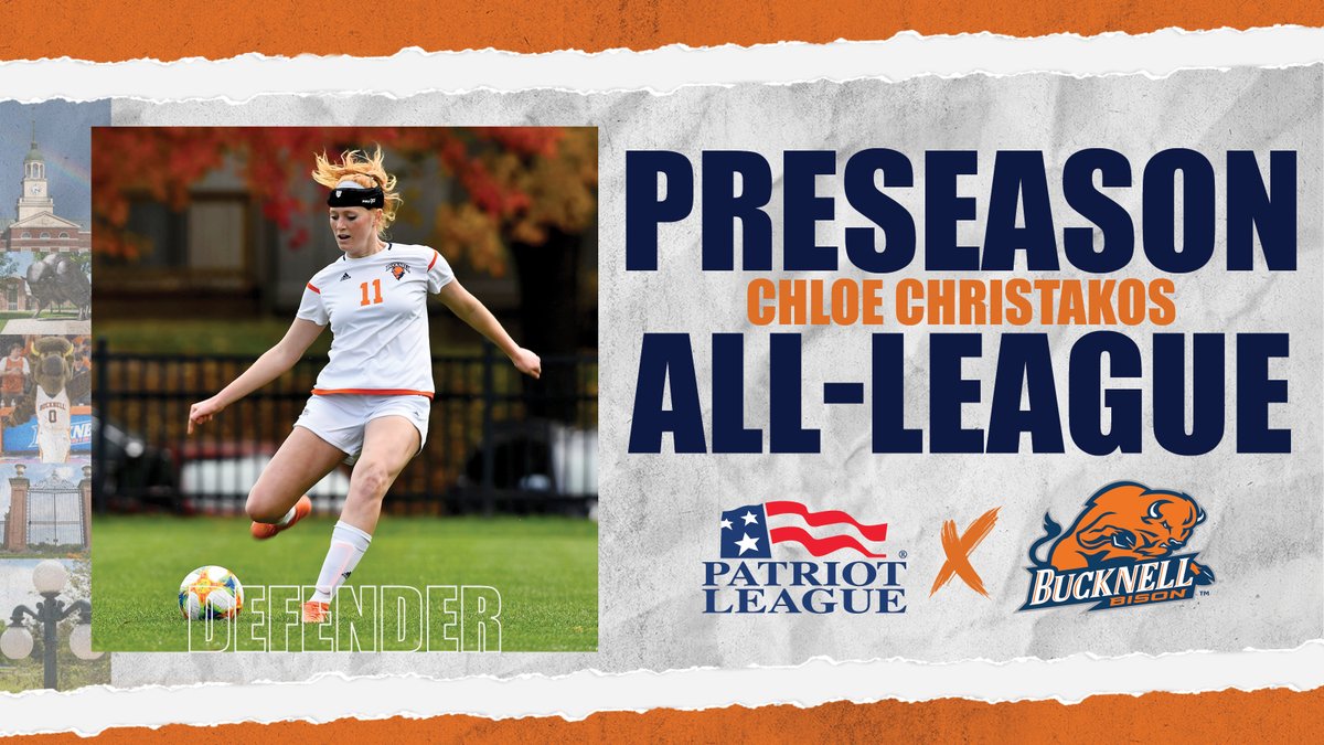 Congrats to senior Chloe Christakos, who was one of the three defenders named to the Preseason All-Patriot League Team today! #rayBucknell 

More: bucknellbison.com/news/2021/2/16…