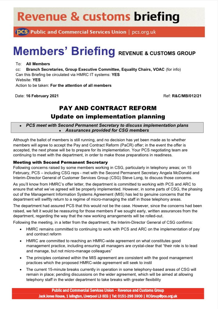 EastKilbridePCS's tweet photo. FAO all colleagues,

Briefing attached has been issued to all members internally this afternoon

A copy of the Departmental letter referenced is available via the emailed copy of this briefing https://t.co/j76lfg9e2U