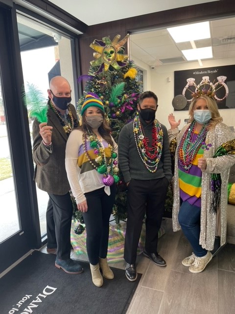 Our NOLA #DDRhinos are holding onto the spirit of #MardiGras. We're charging into #FatTuesday 🎉