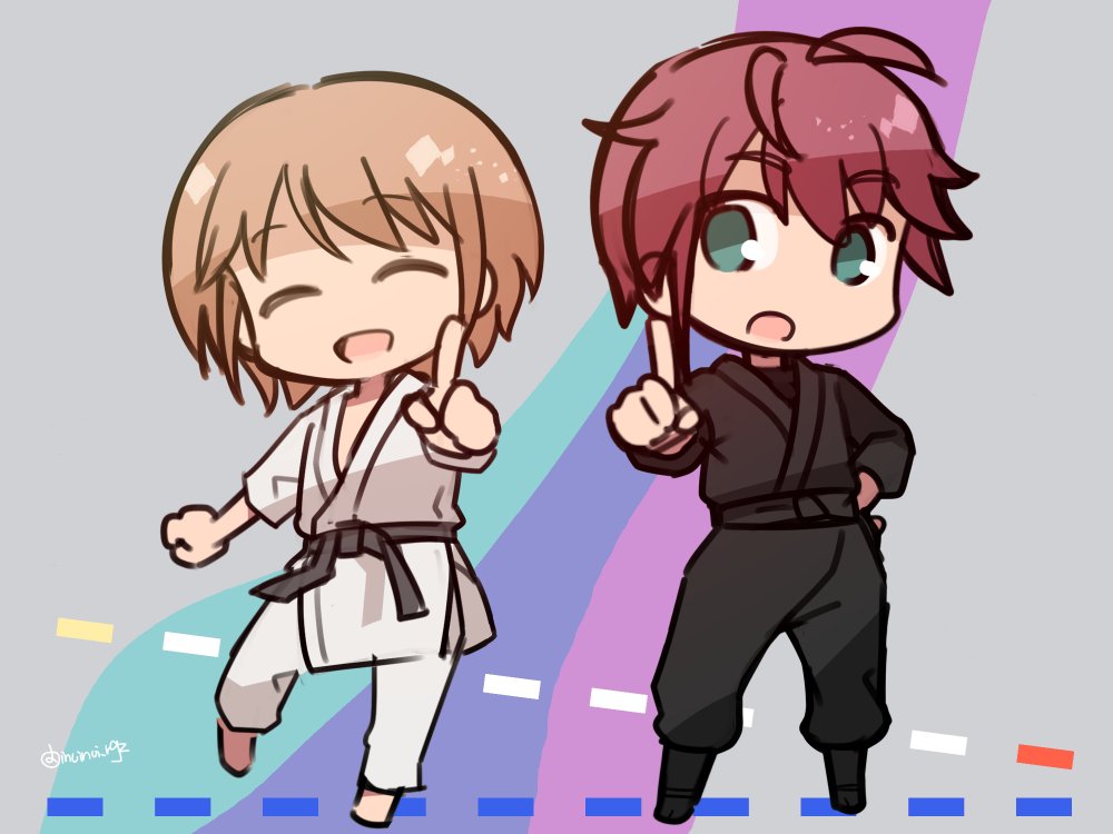 州天頃舜くんと蛙坂嵩也くん。前に描いてた落書きが出てきたので色おいてみた
#アリスギアお絵かき