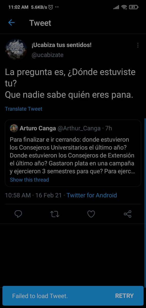 NalgumG's tweet photo. @ucabizate si para ti lo más importante es quién es Arturo y no todo lo que expuso, eres parte del problema. https://t.co/4yTViWVST3