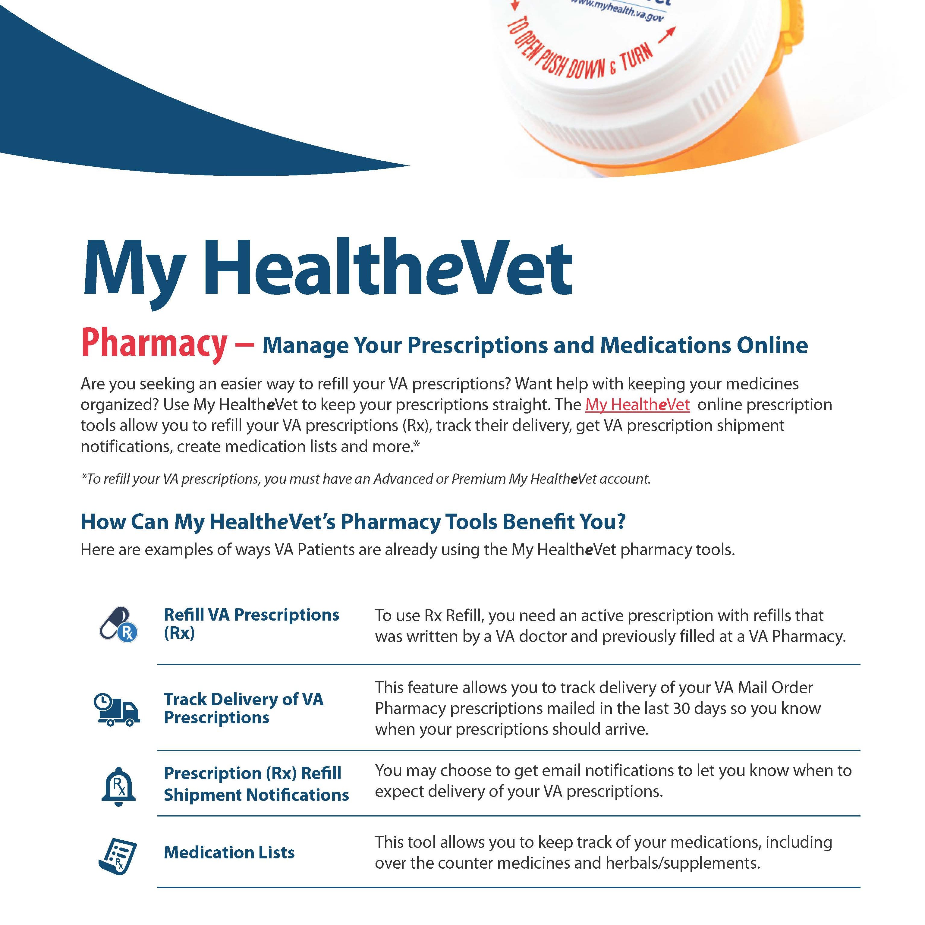 Syracuse VAMC on Twitter: "My HealtheVet online prescription tools allow  you to refill VA Rx\