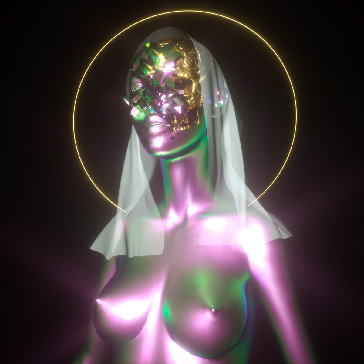Madonna is available in @rariblecom  as NFT collect it from the link in bio

#nft #nftart #cryptoart #c4d #3dart #artwork #empireoffuture #maxon #octanerender
