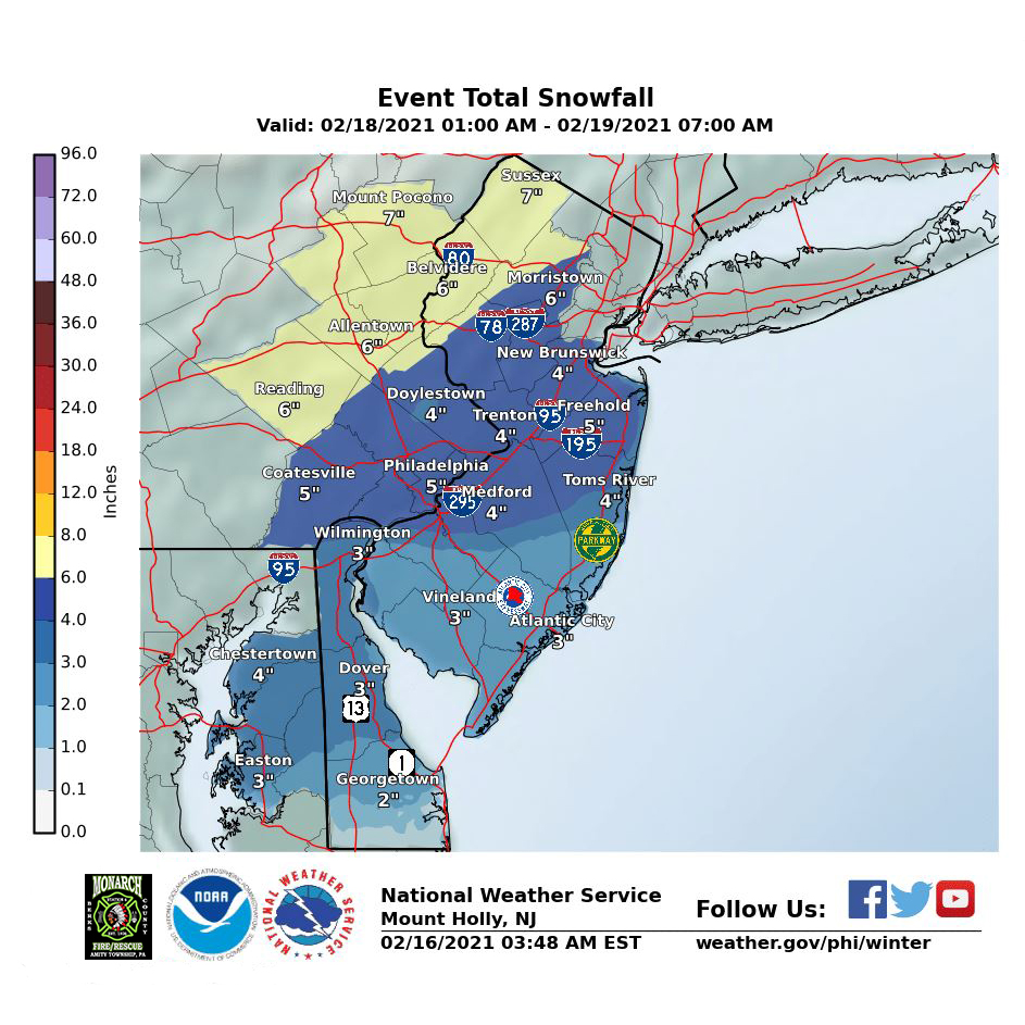 MonarchFireCo's tweet image. 2021 keeps giving back. New week, new storm. This one is coming in from our friends at the @NWS_MountHolly for Wednesday night into Friday. Its all about the bread, eggs, milk and patience. Be sure to check on your neighbors. #WinterStormViola #Snow