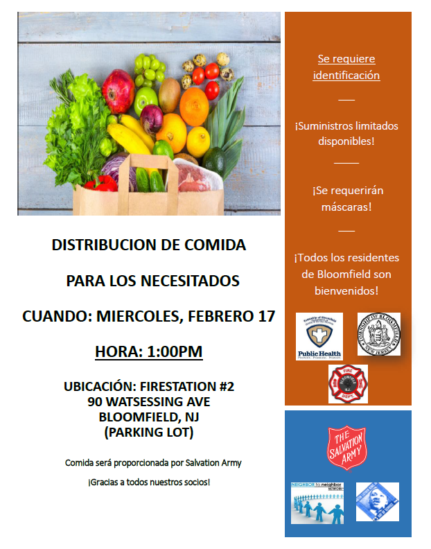 N2NNetworkNJ's tweet photo. Food distribution event tomorrow at Fire station #2, 90 Watsessing Ave @ 1 PM #BloomfieldNJ #Foodpantry #food @BloomfieldHDNJ https://t.co/HXPxX6rohj