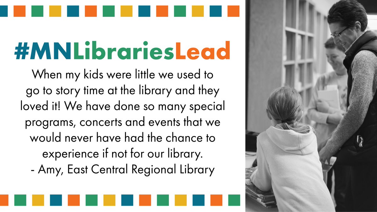 MNlibraries's tweet image. Share how Minnesota libraries have made a positive impact in your life: docs.google.com/forms/d/e/1FAI… #MNLibrariesLead