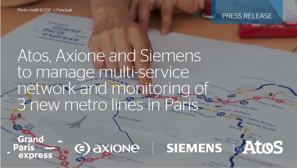 We are proud to work with @AxioneOfficial and <a href="/Siemens/">Siemens</a> to provide key #digitalservices for 3 new metro lines in Paris as part of the largest urban transport project in Europe, <a href="/GdParisExpress/">Grand Paris Express</a>🚇▶ okt.to/BQlwrG 
<a href="/SiemensInfra/">Siemens Infrastructure</a> #GrandParisExpress