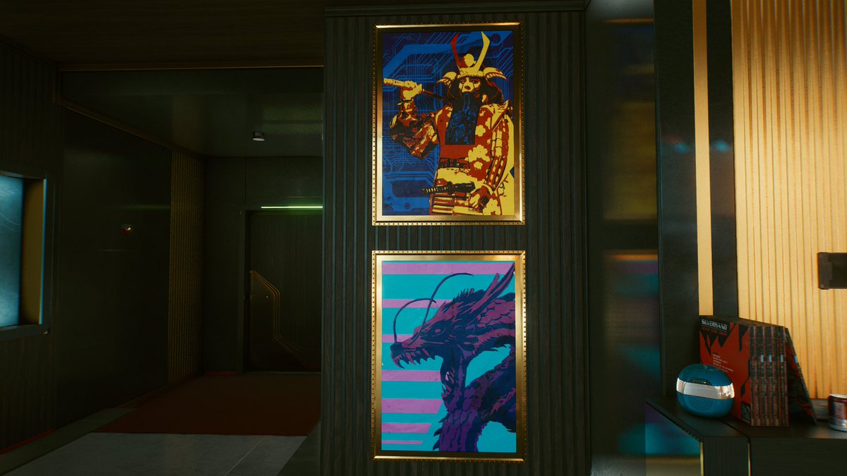 DarklyNewt's tweet photo. I painted a leather jacket based on a picture in a screenshot from the guitar superfan mission. #Cyberpunk2077fanart #cyberpunk2077 #samuraiband https://t.co/FZIlyjHAa7