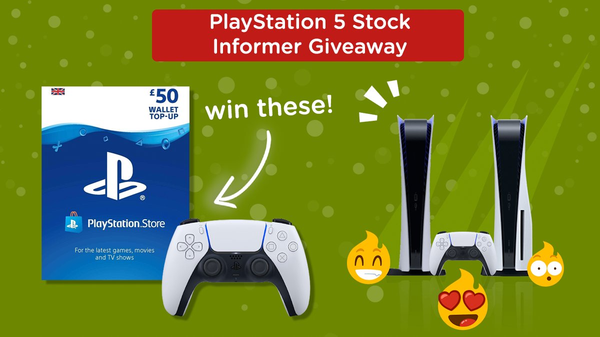 We've launched a #PS5 Stock Informer page, and to celebrate, we're giving away a £50 PSN card PLUS a #DualSense controller 🥳 🔗 hukd.com/PS5Informer To enter; ❤️ Love this tweet 🔄 Retweet the tweet 🗨️ Comment #ILickyBoomBoomDown T&Cs below, GOOD LUCK 💪