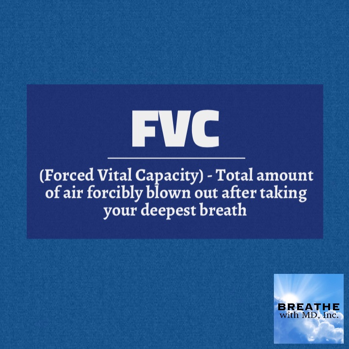 BreathewithMD's tweet image. Today’s term is FVC (Forced Vital Capacity). #TerminologyTuesday #PulmonaryFunctionTest #BreathingMuscleWeakness