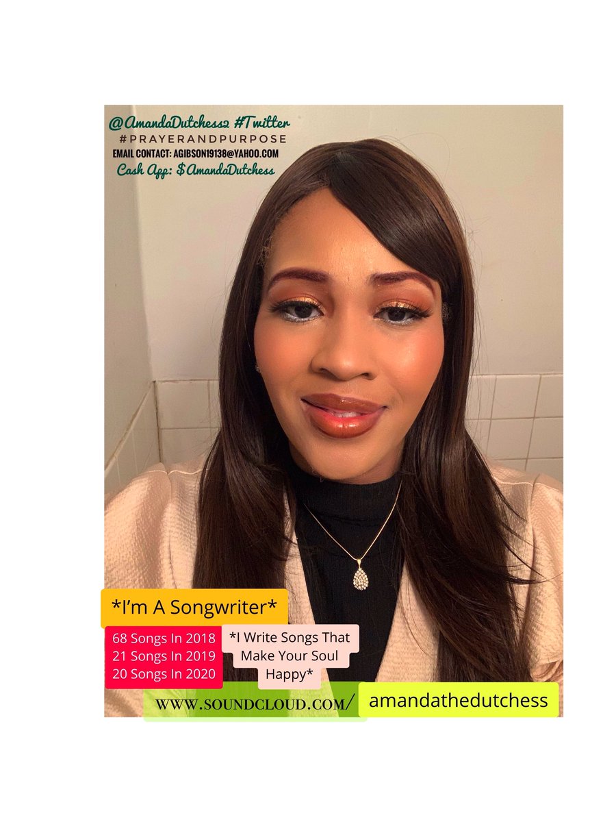 amandadutchess2's tweet photo. *I’m A SongWriter* 68 Songs In 2018,21 Songs In 2019,20 Songs In 2020, Produced,Personally Referenced & Written With Only A Few Collabs(Credited) With No Publishing Deal,We Shouldn’t Have To Beg For Offerings #PrayerAndPurpose #SowingReaping CashApp $AmandaDutchess https://t.co/gC9us4lXMO