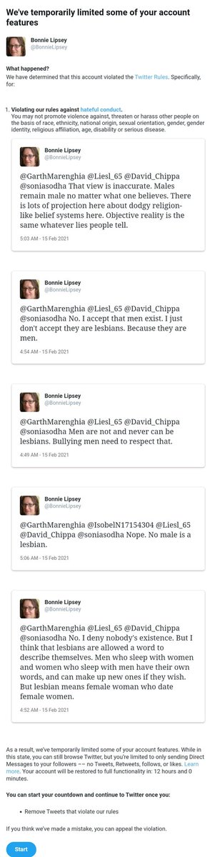 240. If a man tries to bully lesbians for their sexual orientation,  @TwitterSafety will suspend the woman who objects.